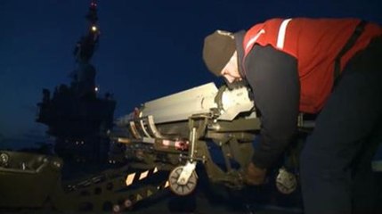 Le charles de Gaulle la nuit