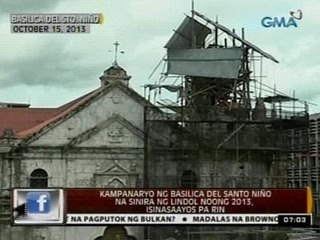 Kampanaryo Ng Basilica Del Santo Niño na sinira ng lindol sa Cebu noong 2013, isinasaayos pa rin