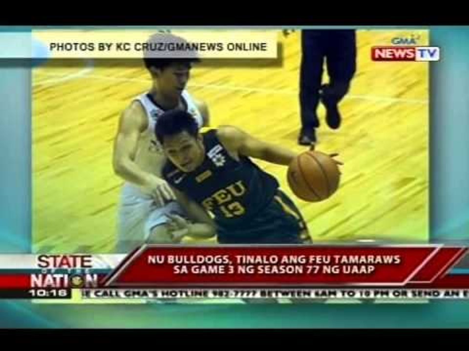 SONA: NU Bulldogs, tinalo ang FEU Tamaraws sa game 3 ng season 77 ng UAAP