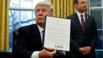 Donald Trump signs order withdrawing US from Trans Pacific trade deal