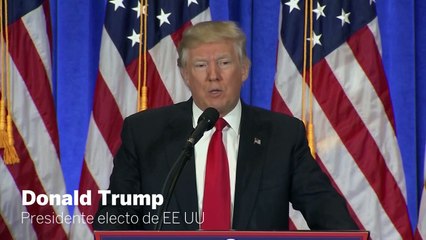 Donald Trump sobre el muro de México