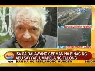 UB: Isa sa 2 German na bihag ng Abu Sayyaf, umapela ng tulong