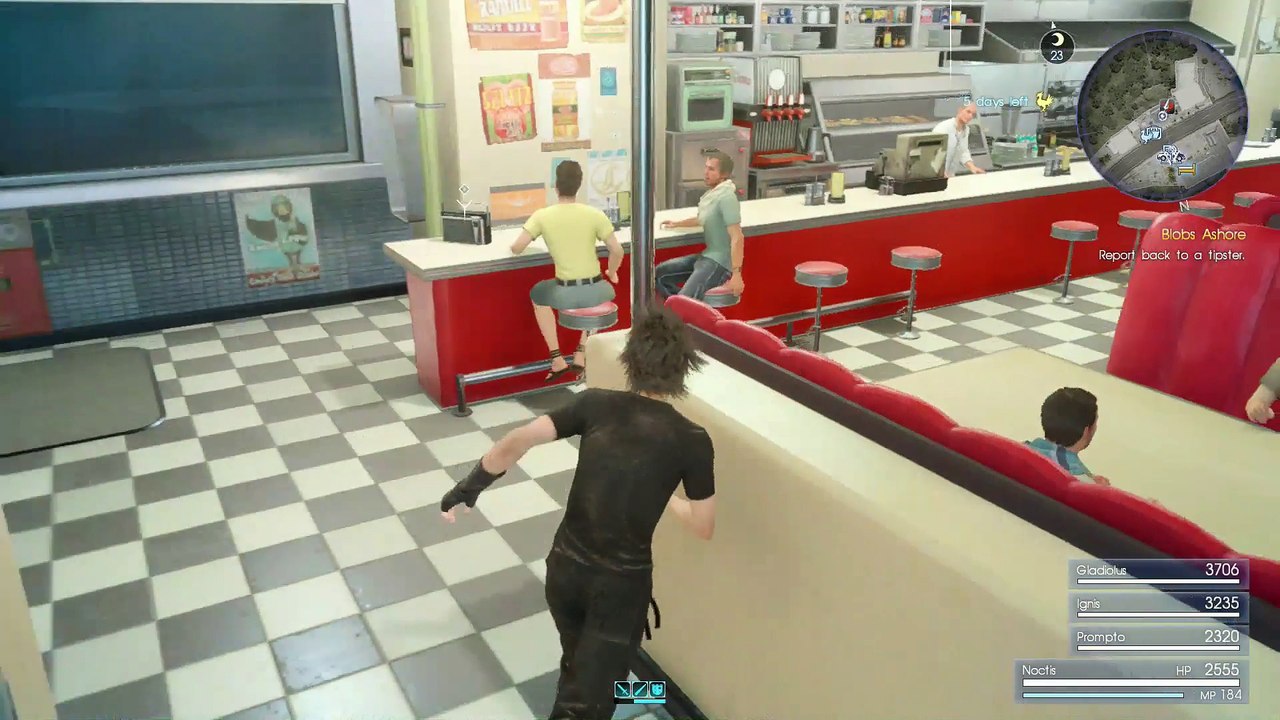 FINAL FANTASY XV FIRST TIME PLAYTHROUGH PART 124 BLOBS ASHORE & CAR TUNING!