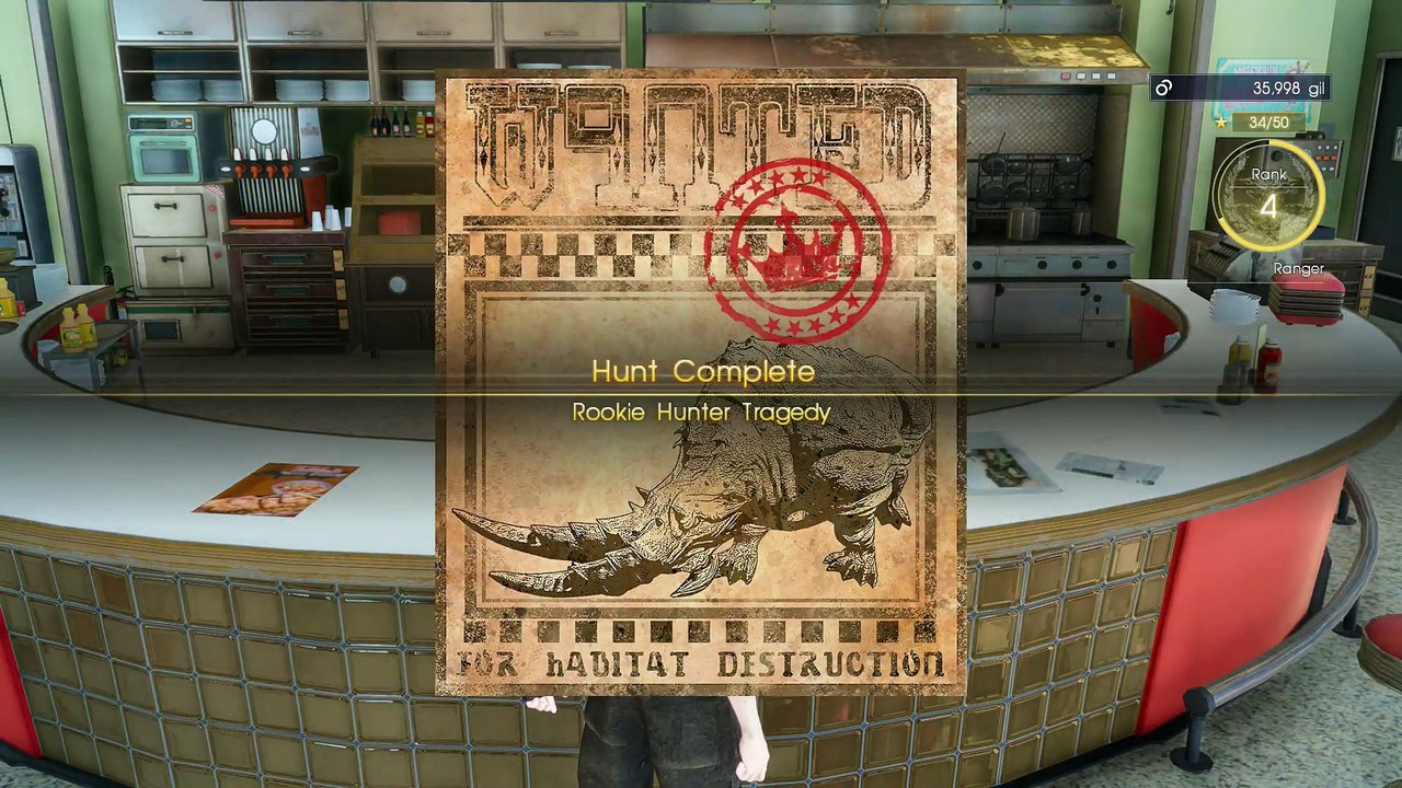 FINAL FANTASY XV FIRST TIME PLAYTHROUGH PART 125 ROOKIE HUNTER TRAGEDY & THE EVER ILLUSTRIOUS REGALIA