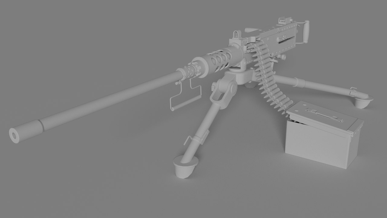 Blender 3D - browning m2 render animation