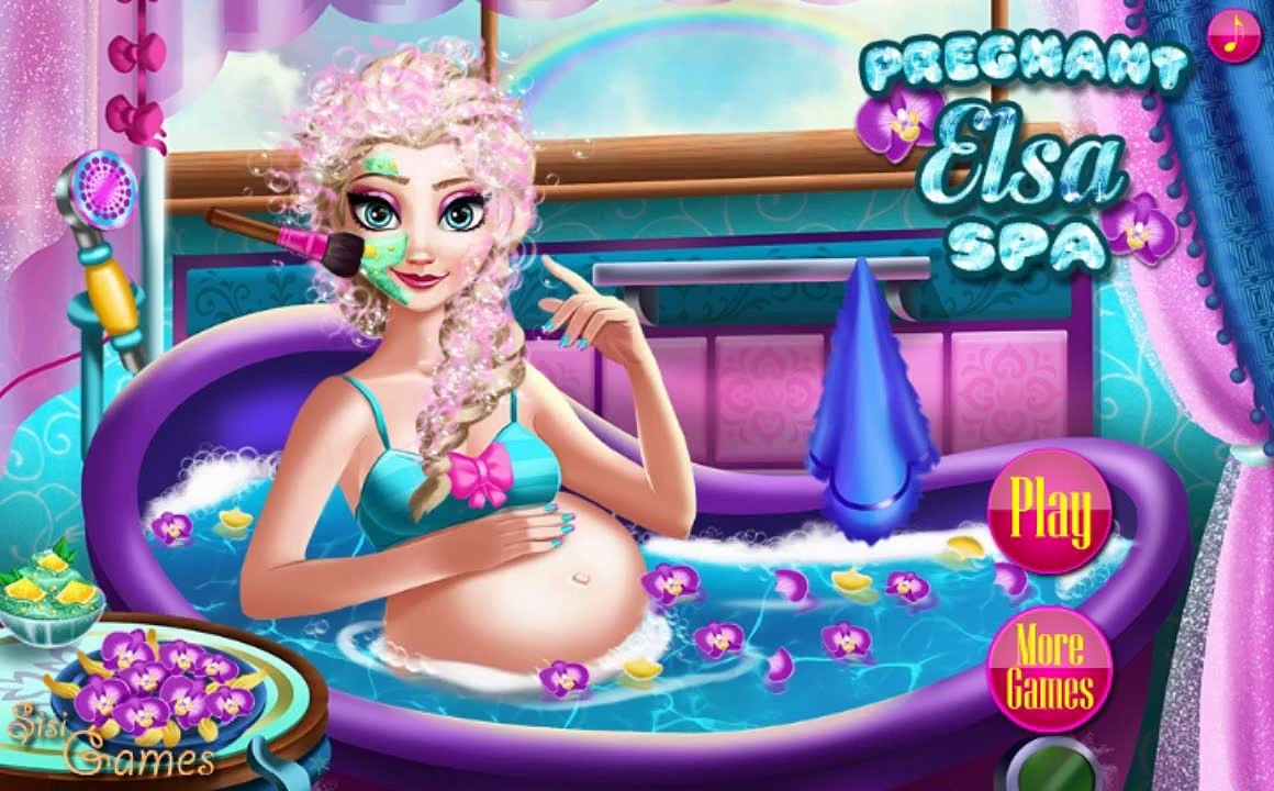 Pregnant Elsa Spa - Disney princess Frozen - Game for Little Girls
