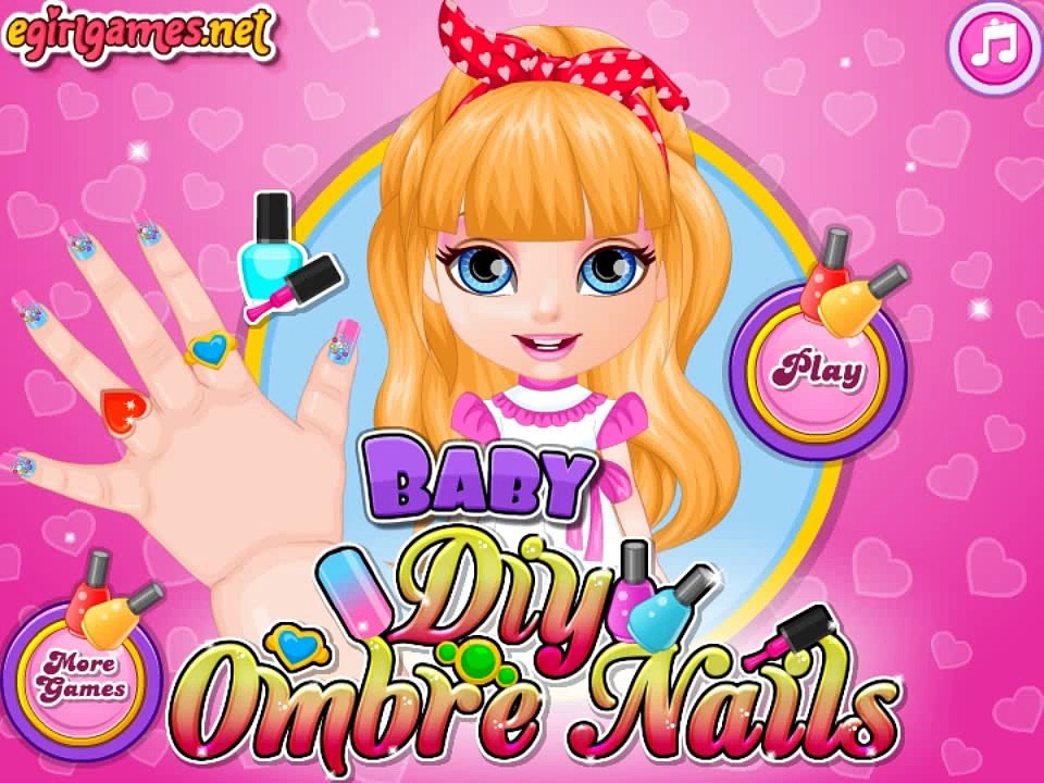 Baby Diy Ombre Nails - Best Baby Games For Girls