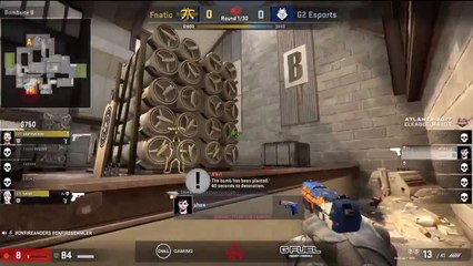 Shox 1vs2 Clutch - Fnatic vs G2 (CSGO ELEAGUE ATLANTA 2017)