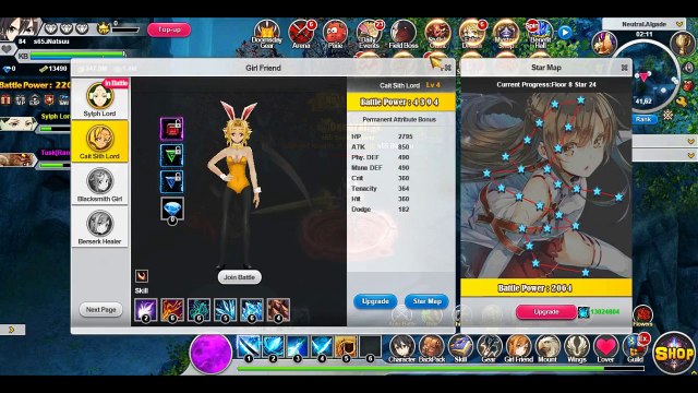 SAO's Legend - Upgrading Mount Lv 6, Wings Lv 5, Pet Lv 4