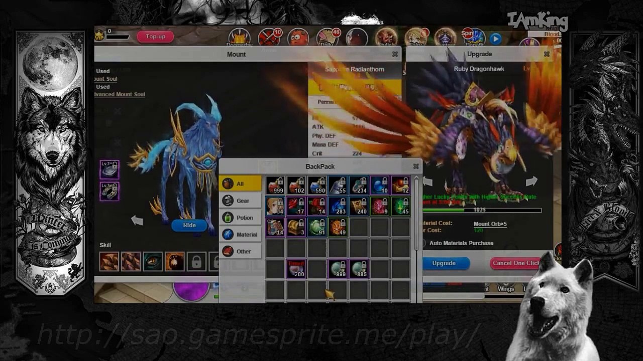 SAO's Legend - Upgrading Mount Lv 7, Divine Weapon 5