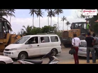 Opération de destruction des constructions sur le littoral de l`axe Abidjan-Bassam