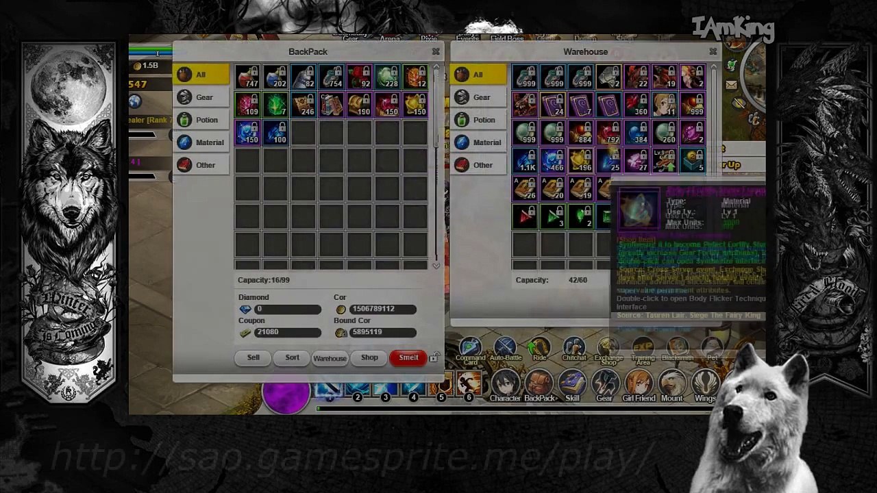 SAO's Legend - Upgrading Pet Lv 4 to Lv 5