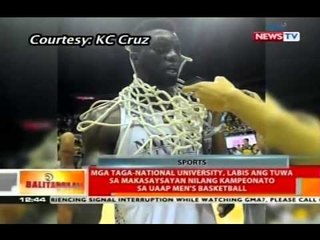 Mga taga-NU, labis ang tuwa sa makasaysayan nilang kampeonato sa UAAP Men's Basketball