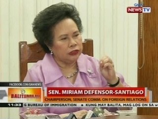 BT: Pilipinas, lugi sa VFA ayon kay Sen. Santiago