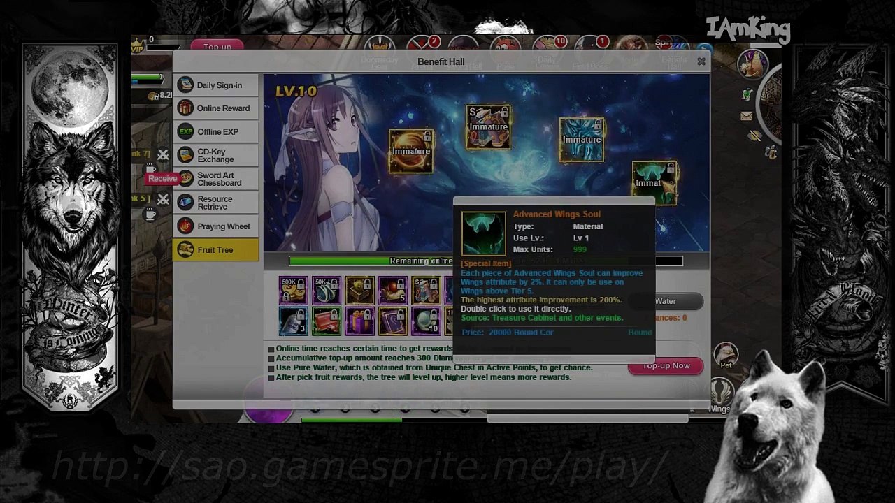 SAO's Legend - Event Reward (Tauren Liar)  ACC  Rank  Last Floor Aincrad