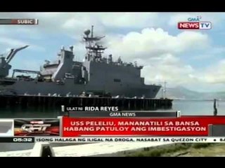 QRT: USS Peleliu, mananatili sa bansa habang patuloy ang imbestigasyon