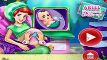Disney Princess Barbie Rapunzel Anna Ariel Apple White and Elsa Pregnant Check Up Video Game 2016