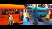 Колеса на автобусе идут круглый и круглые песни Халк Человек-Паук, замороженные детские потешки для детей