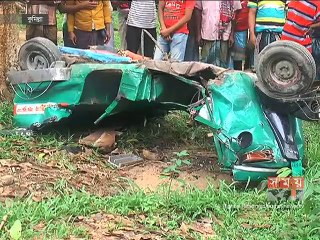 দুই বারের দুর্ঘটনায়ও বেঁচে গেলো শিশু, প্রাণ গেলো বাবা-মার