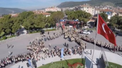 Muğla'da 57. Alay Vefa Yürüyüşü Havadan Görüntülendi