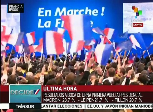 Francia: resultados a boca de urna dan como punteros a Le Pen y Macron