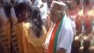 MP Home Minister Babulal Gaur inappropriately touch a woman, Watch video