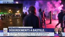Des débordements et des heurts avec la police se sont produits à Paris ce soir après l'annonce des r