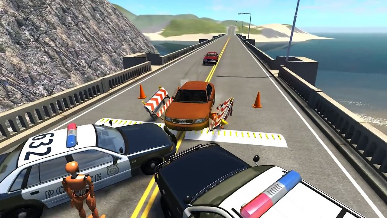 BeamNG.drive - Crash Police Block with Cars, Trucks and more
