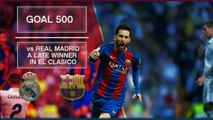 Messi reaches 500 goals for Barcelona