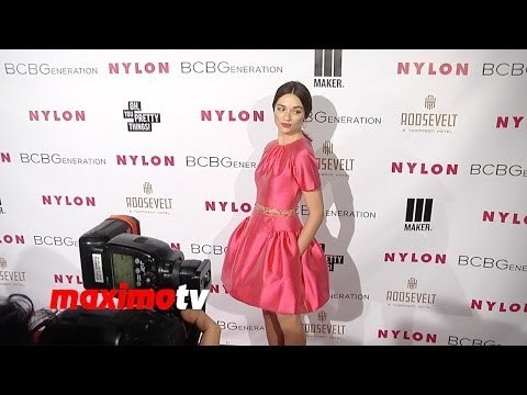 Crystal Reed NYLON & BCBGeneration Young Hollywood Party Red Carpet