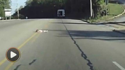 Child falls out of moving bus, rescued by volunteer firefighter