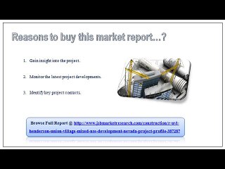 UVL – Henderson Union Village Mixed-Use Development – Nevada Project Profile: JSB Market Research