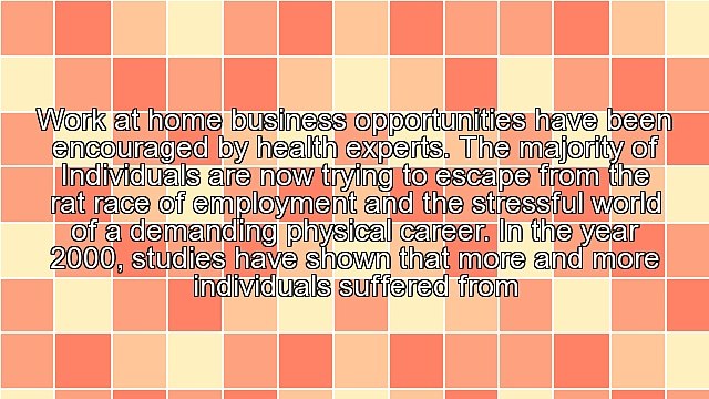 The Top Three Reasons Why Health Experts Encourage Work at Home Business Opportunities