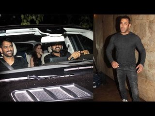 MS Dhoni visits Salman Khan late-night at Galaxy Apartments