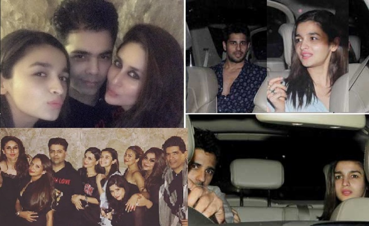 Alia With Siddharth, Saif- Kareena, Karan Johar & Other Celebs At Diwan Builders Party
