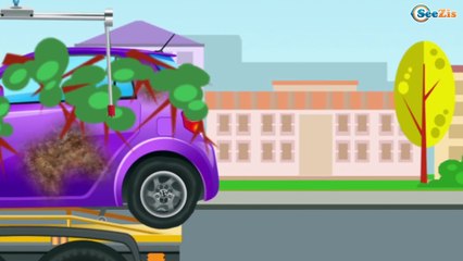 New Color Tow Truck Cars Transportation in Cartoon for Kids | World of Cars for Children