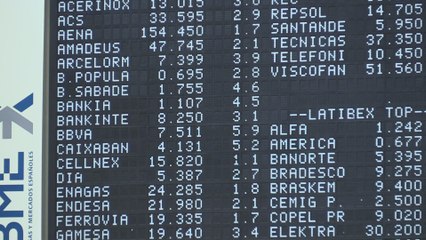 El Ibex 35 alcanza los 10.700 puntos al mediodía al subir un 3,2%