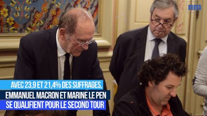 Dépouillement du 1er tour de l'élection présidentielle à Menton