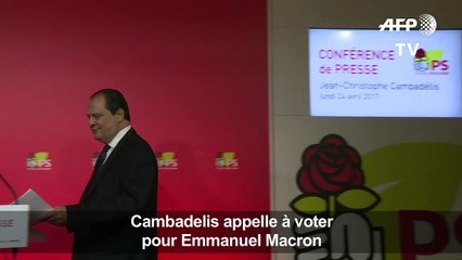 Cambadélis appelle à voter pour Macron