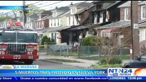 Al menos cinco personas murieron a causa de un incendio en Nueva York, EE. UU.