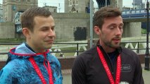 Marathon runners reunite after heroic finish line rescue