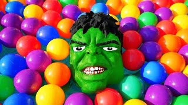 Spiderman BALL PIT SHOW for Kids w/ Police Hulk Venom Colors Children Toys Mickey Mouse in