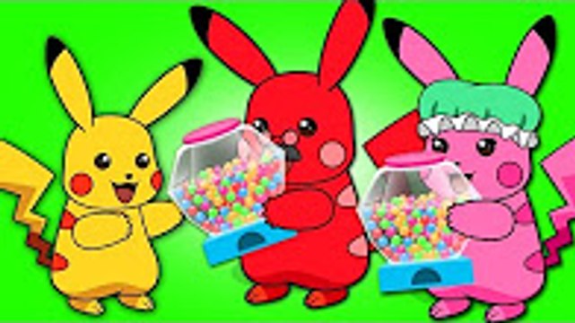 Mega Pikachu Giant Gumball, Nursery Rhymes songs for kids, Pikachu Pokemon Cartoon