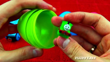 Learn Colors & Count with Surprise Eggs! Thomas Tank Engine Minnie Mouse Cookie Monster FluffyJt