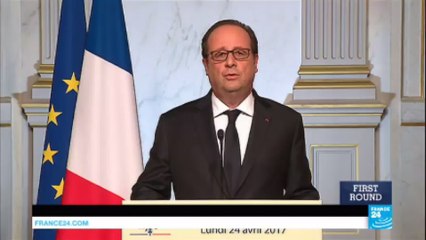 France Presidential Election: President Hollande reacts to 1st round, calls to support Macron
