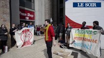 Action des étudiants de l'UCL contre l'augmentation du minerval pour les étudiants étrangers