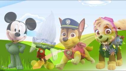 Wrong Heads Trolls Guy Mickey Mouse Bad Boss Baby Paw Patrol Skye Chase Finger Family Nursery Rhymes