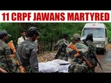 Chattisgarh : 11 CRPF jawans martyred in Naxal ambush | Oneindia News
