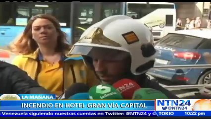 Susto en España tras incendio en un hotel de lujo de Madrid