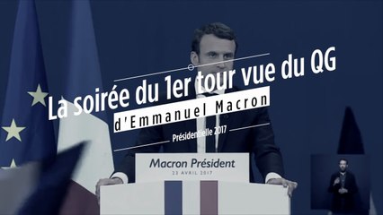 La soirée électorale du 1er tour vue du QG d'Emmanuel Macron